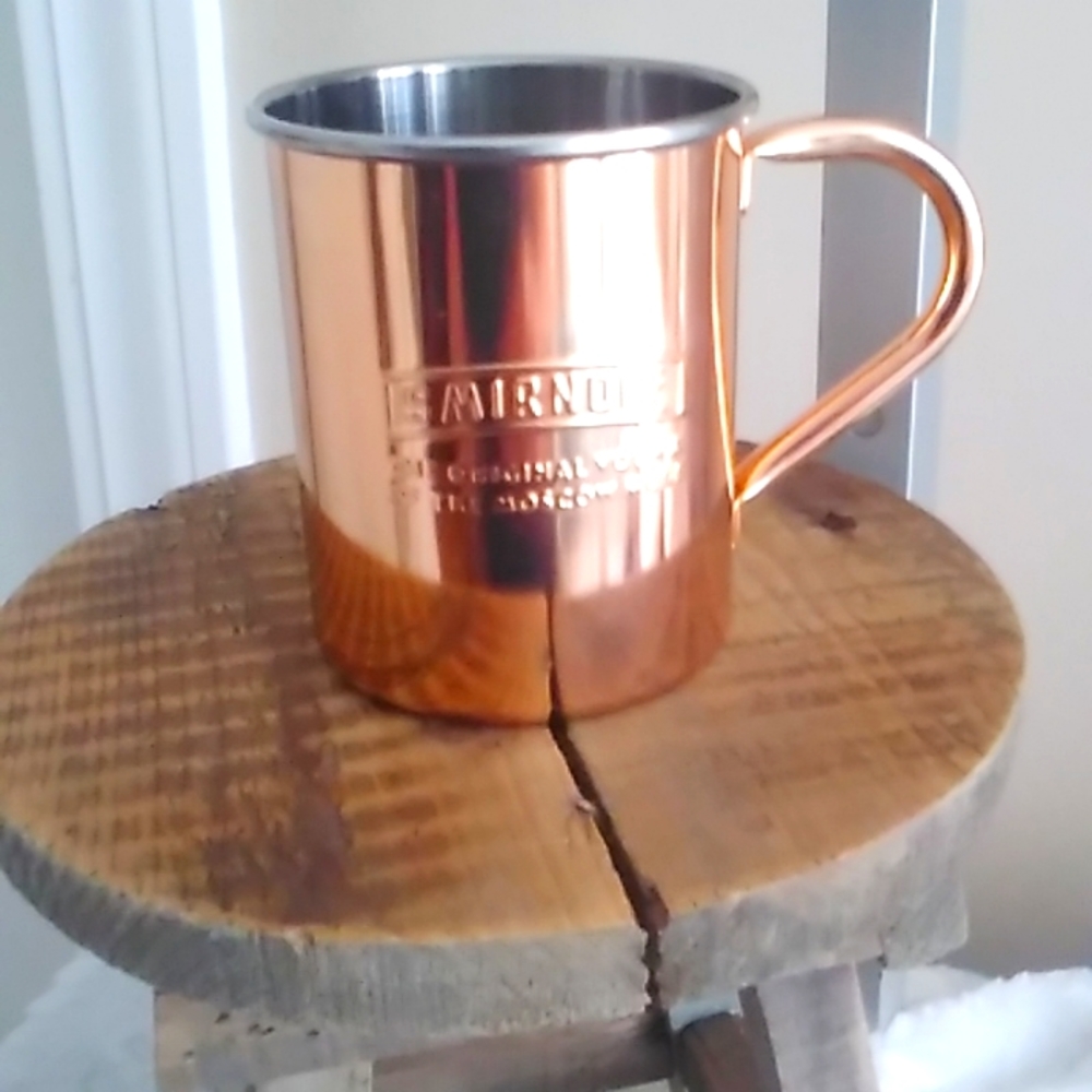 Copper Smirnoff Vodka Moscow mule cup 10 Ounces
